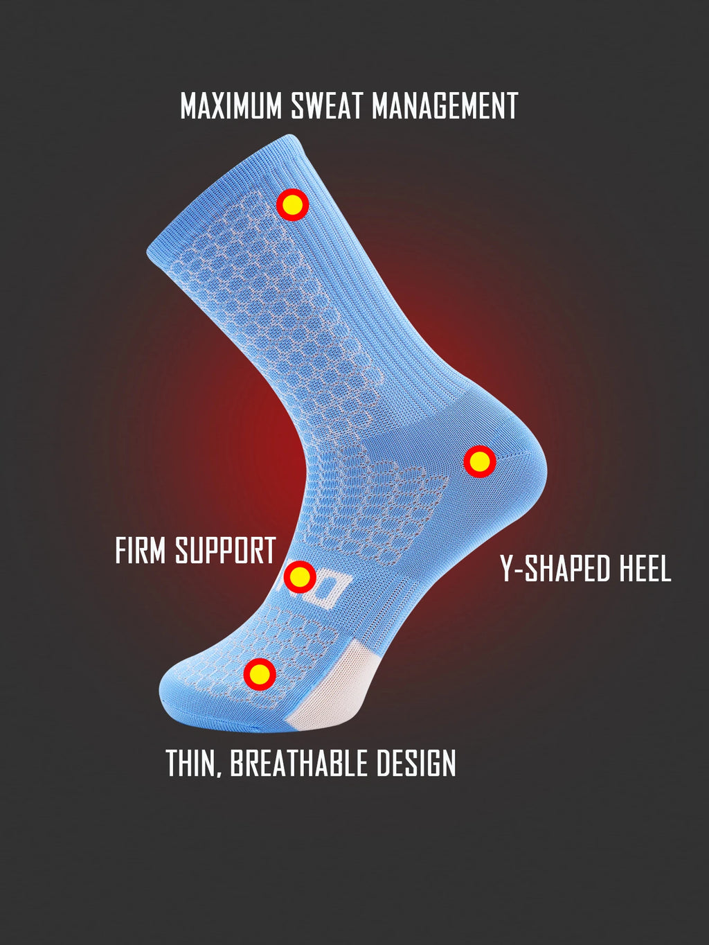 Professional Cycling Compression Socks - Knee-High Sport Socks for Men & Women