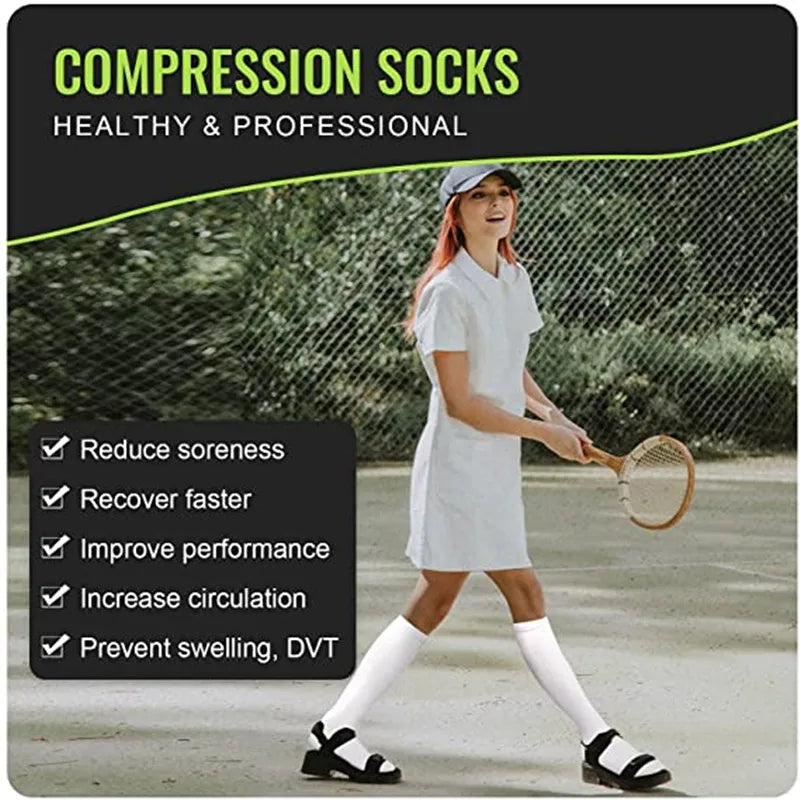 Compression Stockings for Blood Circulation - Knee-High Support Socks