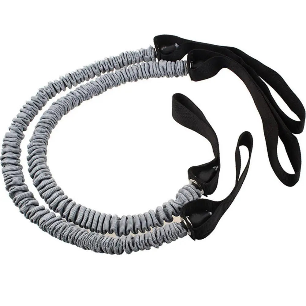 Double-Wheel Ab Roller with Resistance Tubes – CrossFit Core Trainer