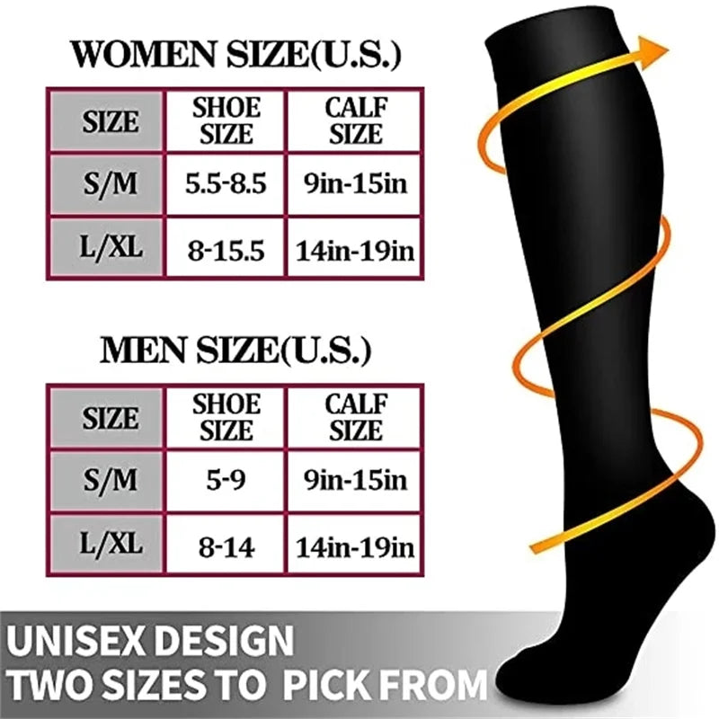 Compression Stockings for Blood Circulation - Knee-High Support Socks