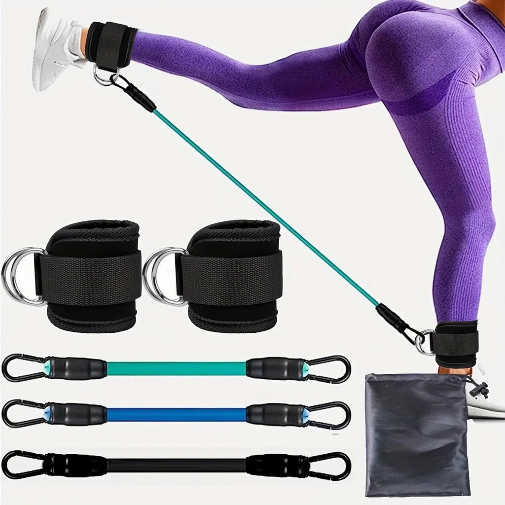 Leg & Glute Resistance Trainer – Triple-Strand Cable System