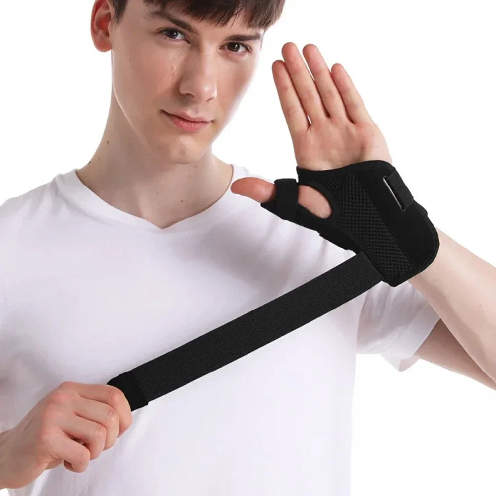 Thumb Spica Wrist Splint - Rigid Support Brace, Adjustable Fit