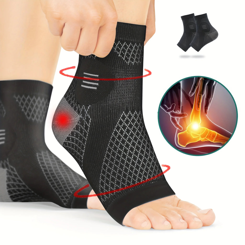 Ankle Compression Sleeve - Arch Support Foot Sock for Men & Women