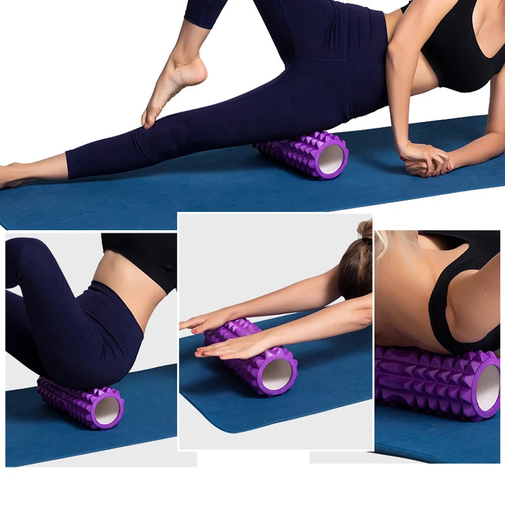 Ridged Column Foam Roller - Pilates & Yoga Muscle Massager