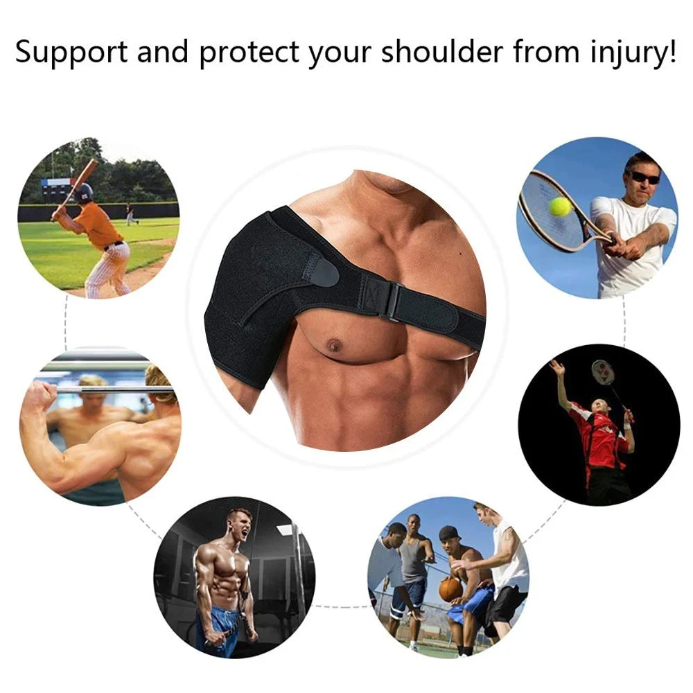 Adjustable Shoulder Support Brace - Compression Sleeve for Men & Women