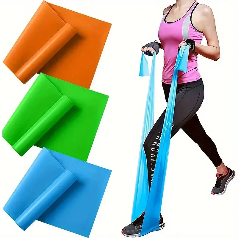 3-Piece Yoga Tension Belt Set – Elastic Stretch & Resistance Bands