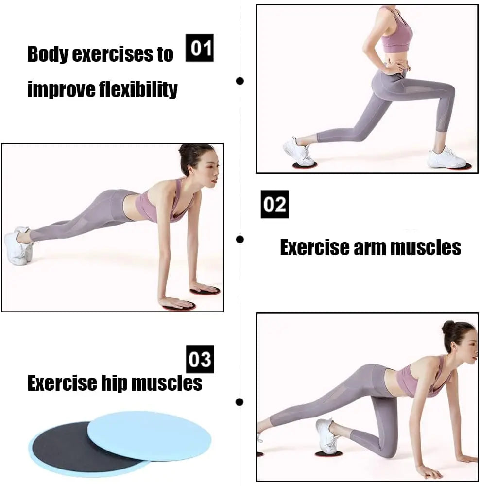 MarkhorAthletics™ High Quality Yoga Fitness Sliding Discs/Pads