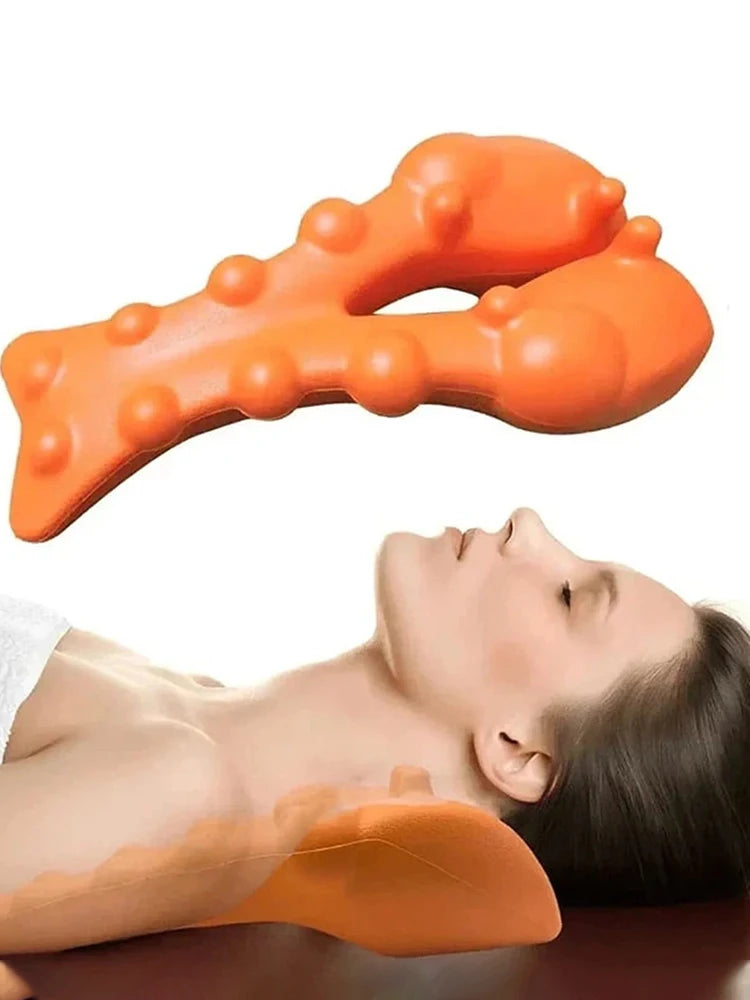 Cervical Traction Neck Stretcher - Trigger Point Massage Pillow
