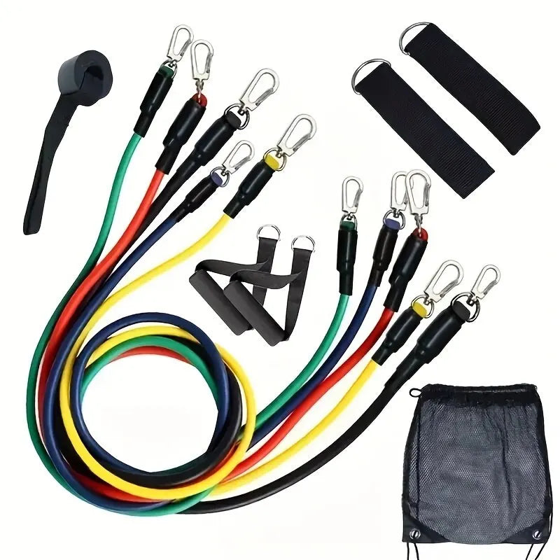 11-Piece Resistance Band Set – Full Body Portable Home Gym