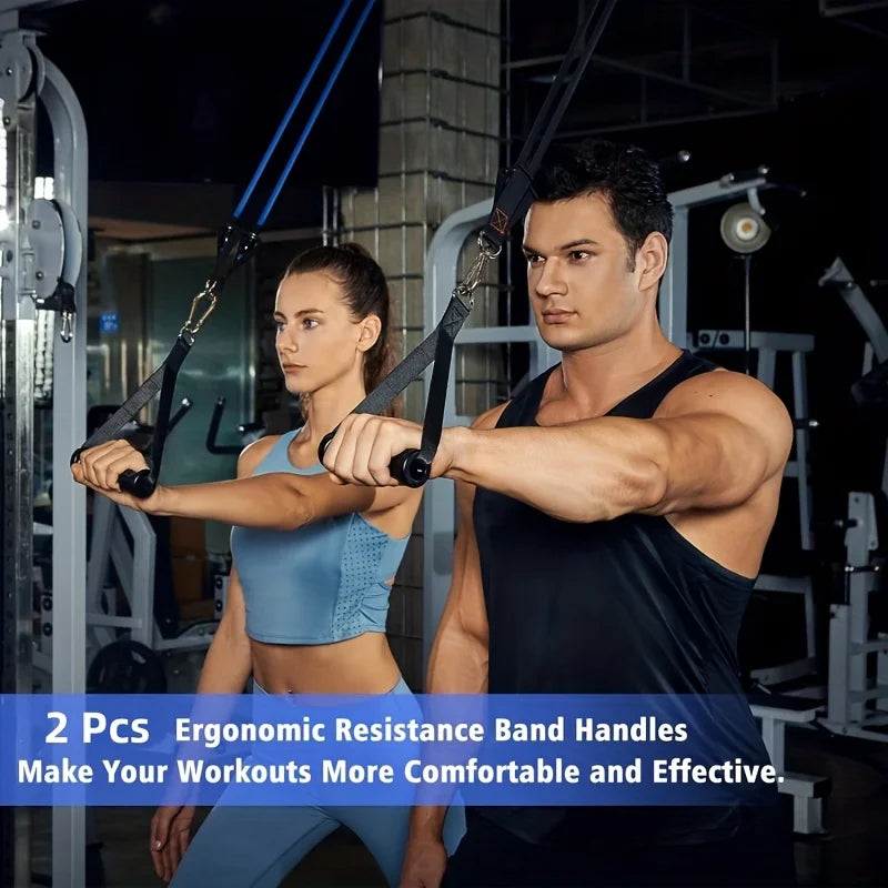 2-Pack Ergonomic Cable Machine Handles - Resistance Band Grips