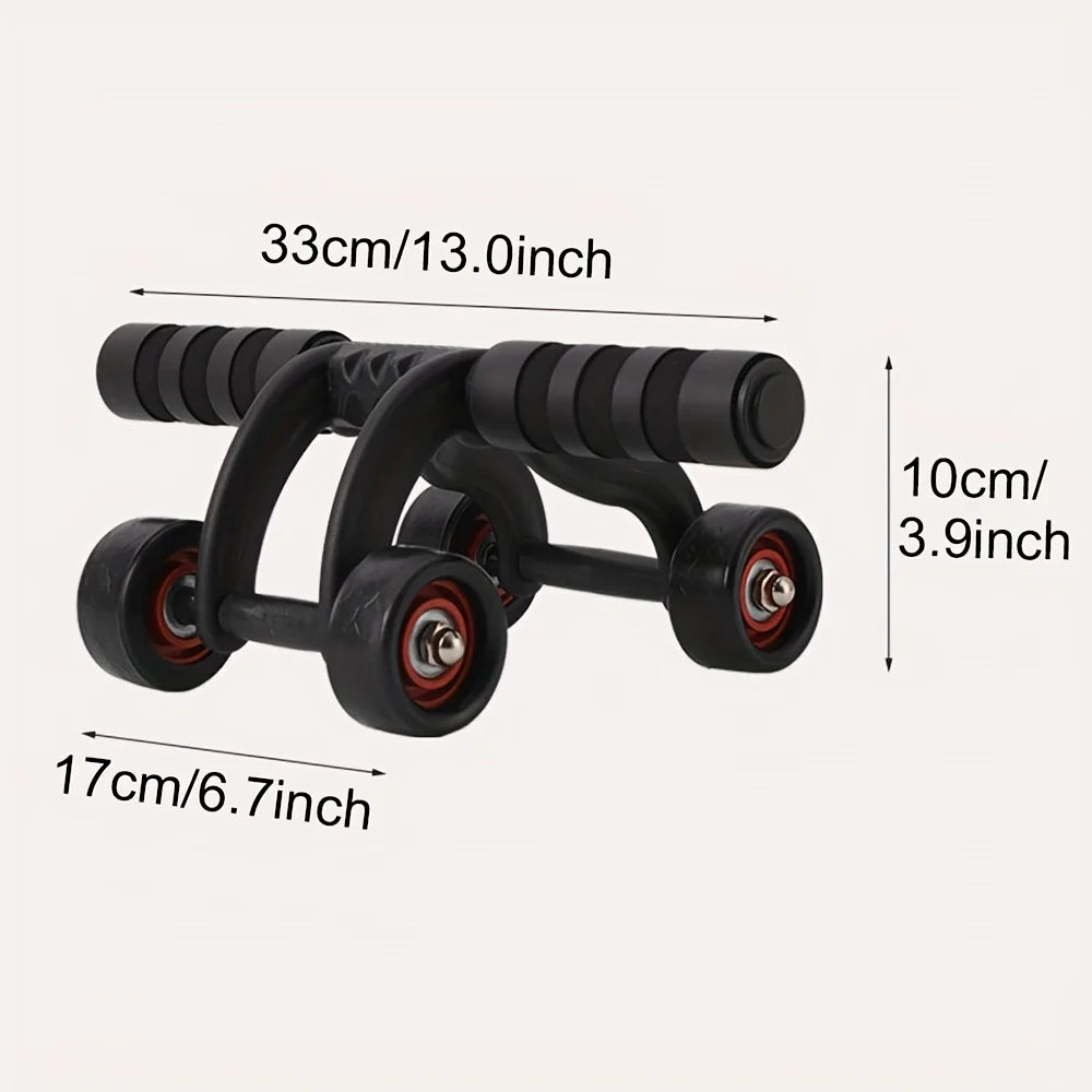 Four-Wheel Abdominal Roller – Stability Core Trainer