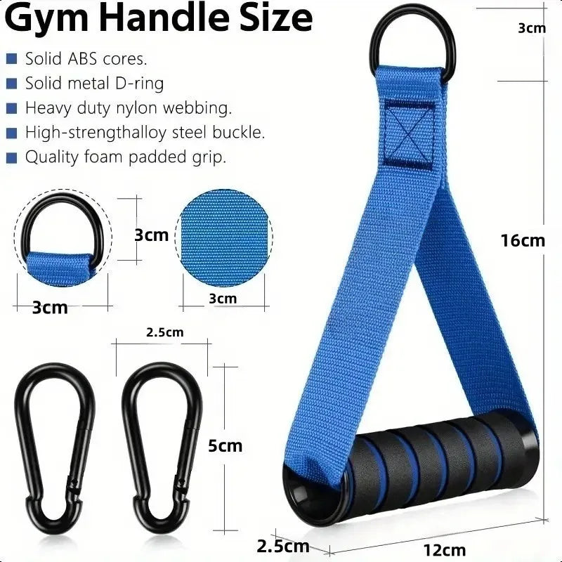 D-Ring Metal Gym Handle – Cable Machine & Resistance Band Attachment