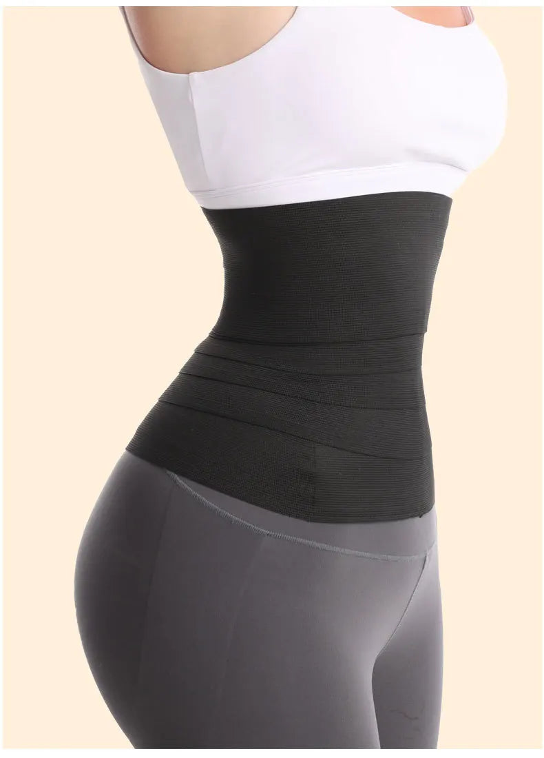 Waist Bandage Wrap Trainer - Firm Compression Tummy Wrap Belt