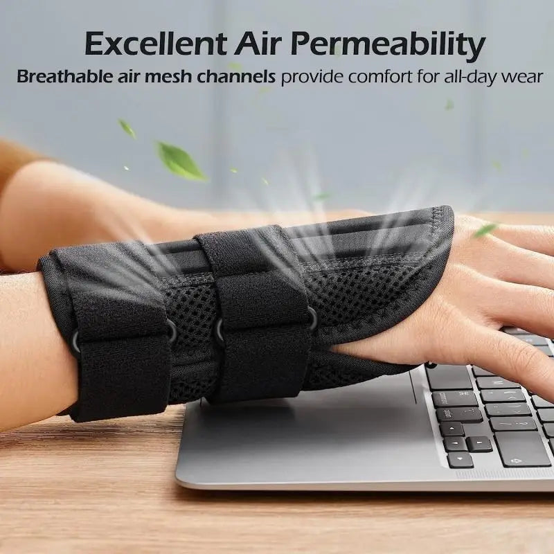 Wrist Stabilizer Brace with 3 Rigid Stays - Adjustable Support Splint