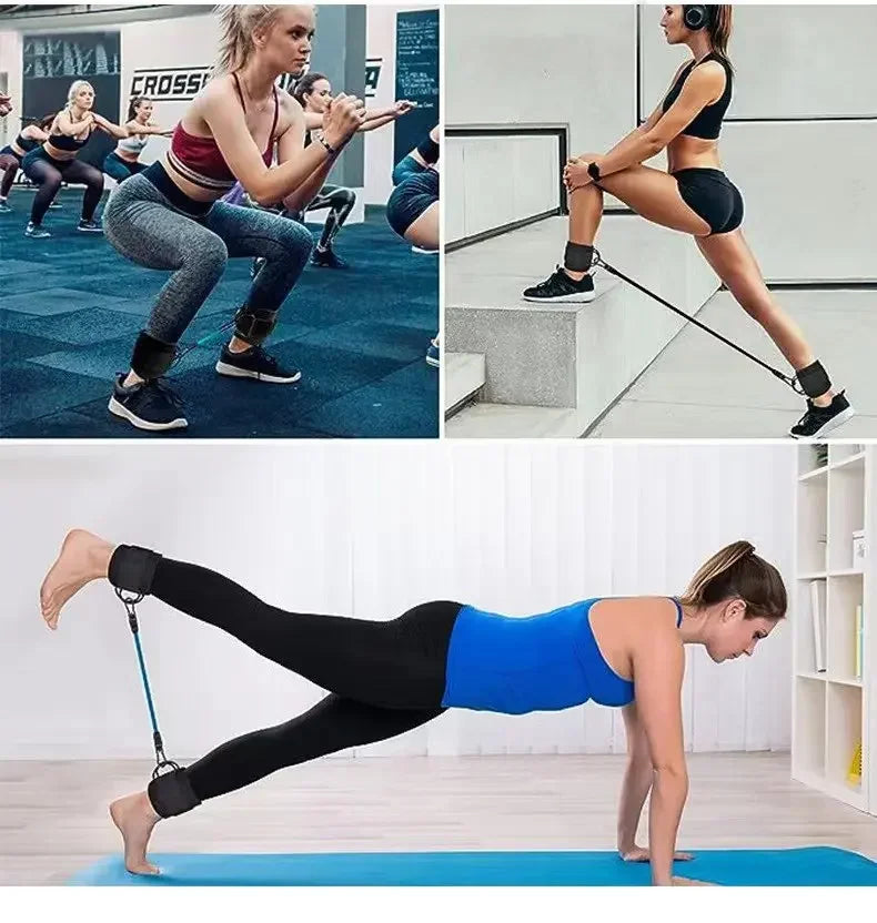 MarkhorAthletics™ Ankle Straps Fitness Yoga Elastic Fitness Bands For Men and Woman