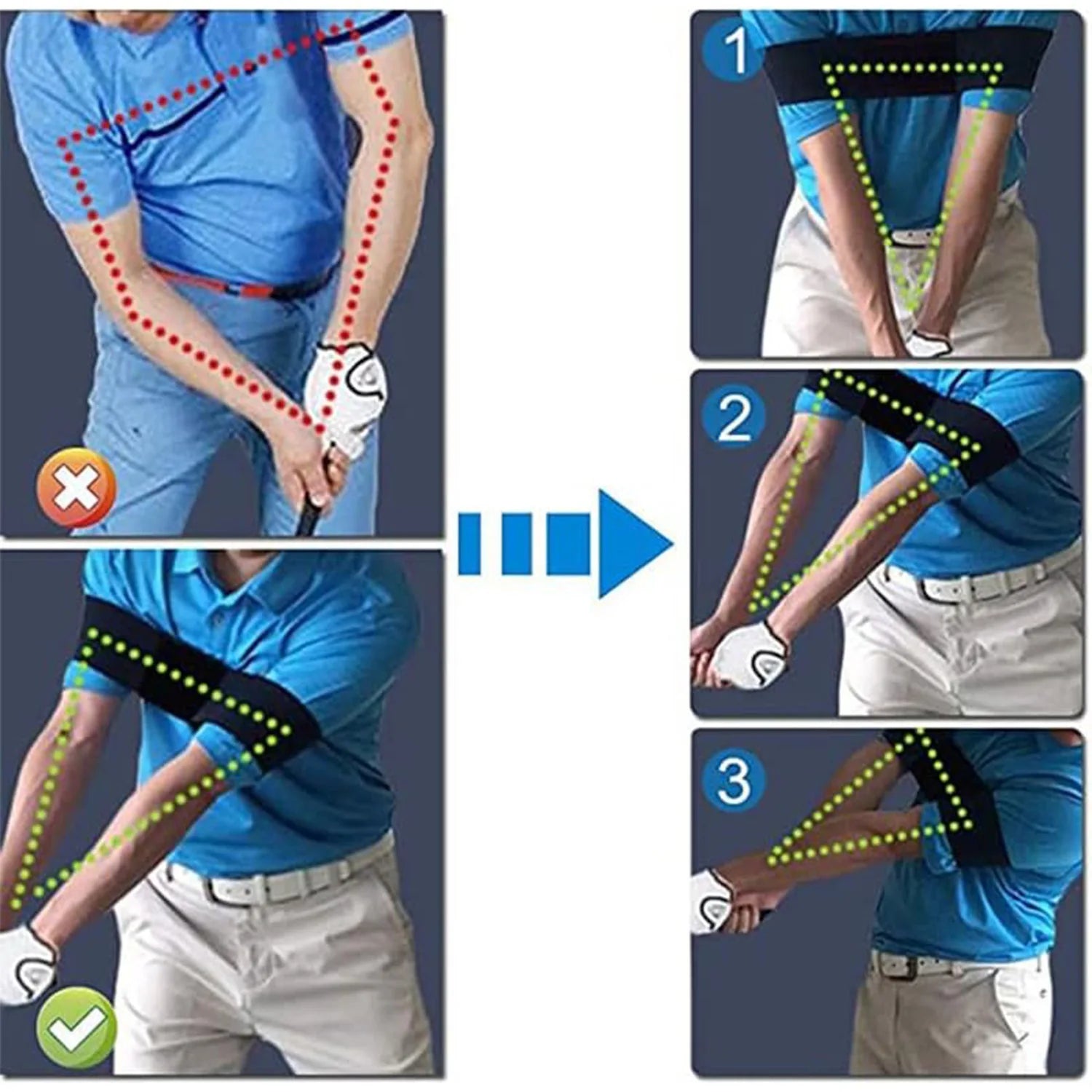 MarkhorAthletics™ Golf Swing Trainer Posture Corrector Band