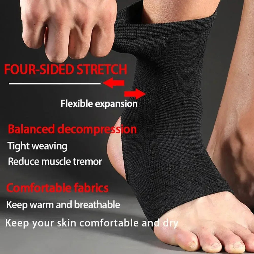 Breathable Ankle Compression Sleeve - Open-Heel Support Brace