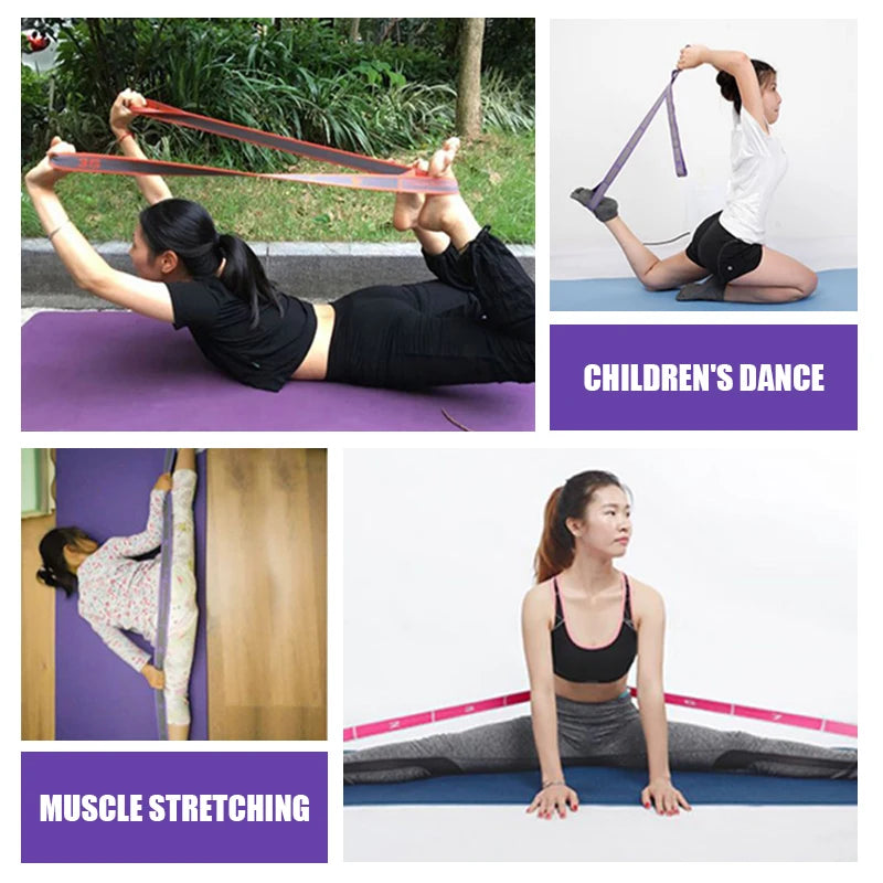 Multi-Section Yoga Stretch Strap - Ballet & Dance Flexibility Band