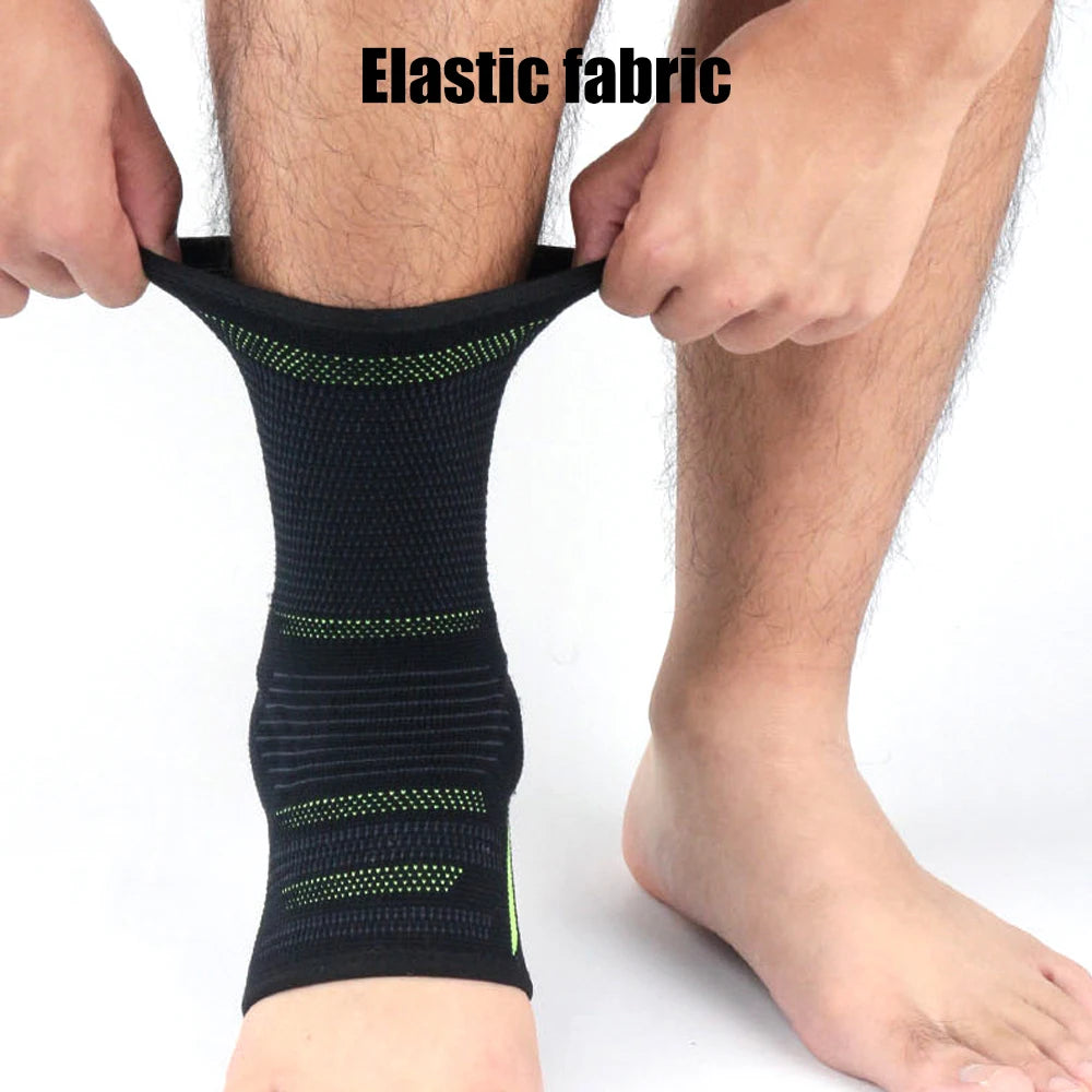Toeless Ankle Sleeve with Silicone Gel Cushion - Anti-Slip Grip