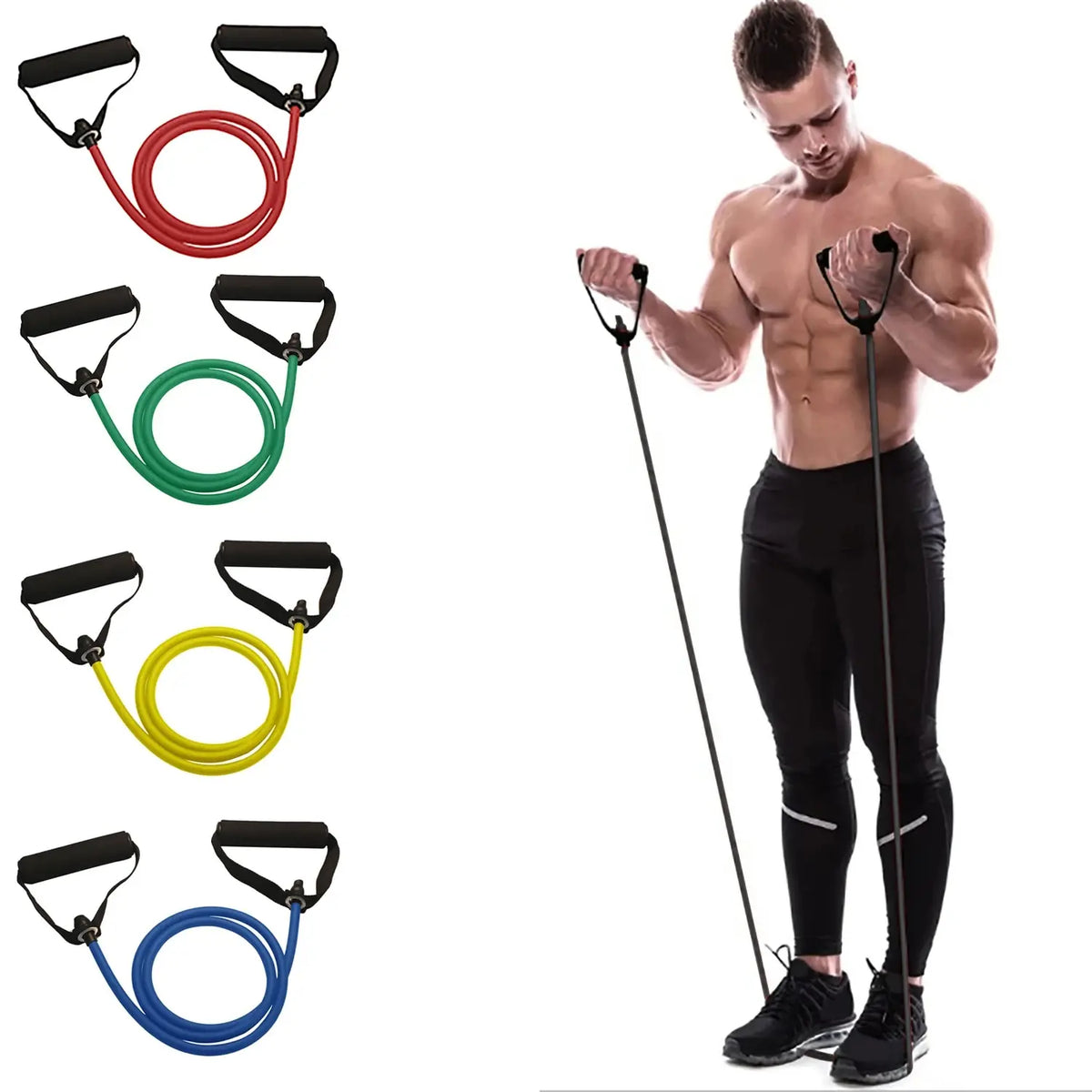 Resistance Bands with Handles – Home Strength Training Set