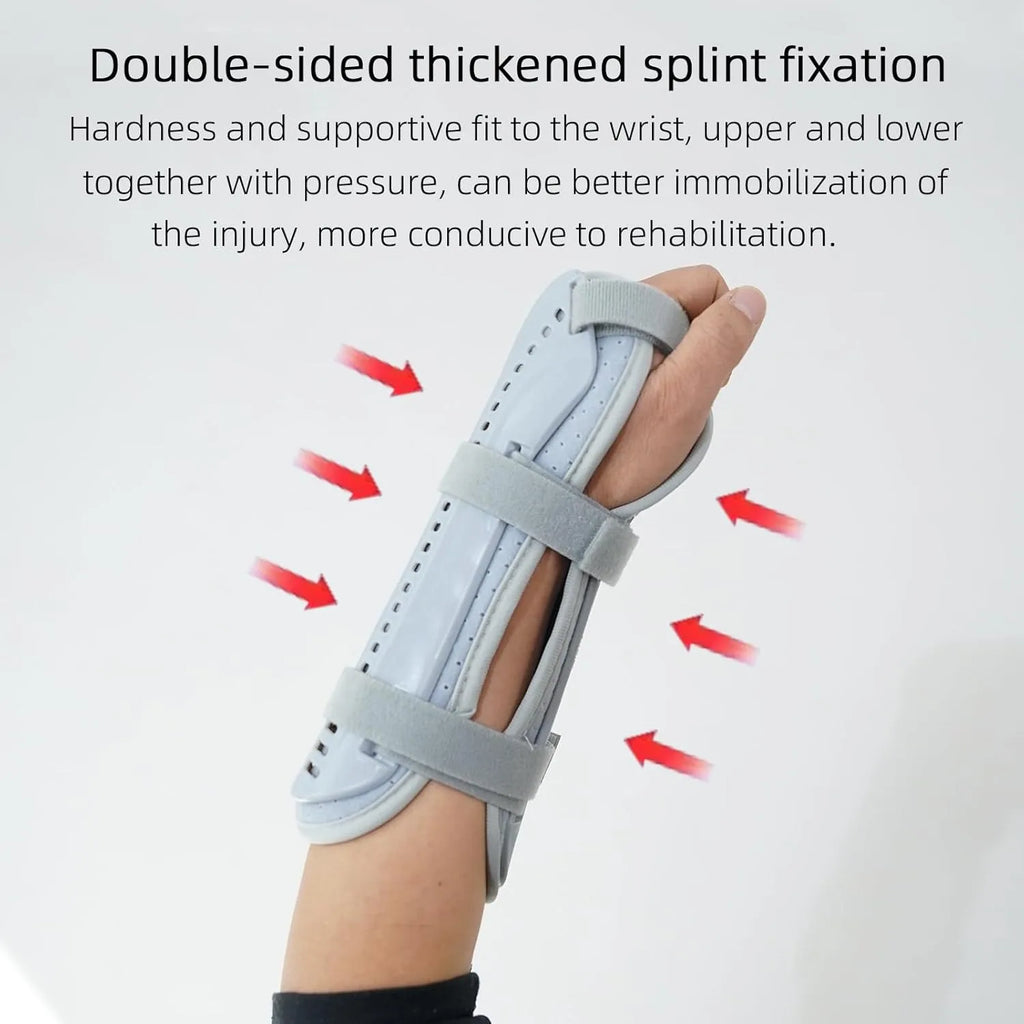 Wrist Splint Brace - Rigid Immobilizing Support, Adjustable Fit