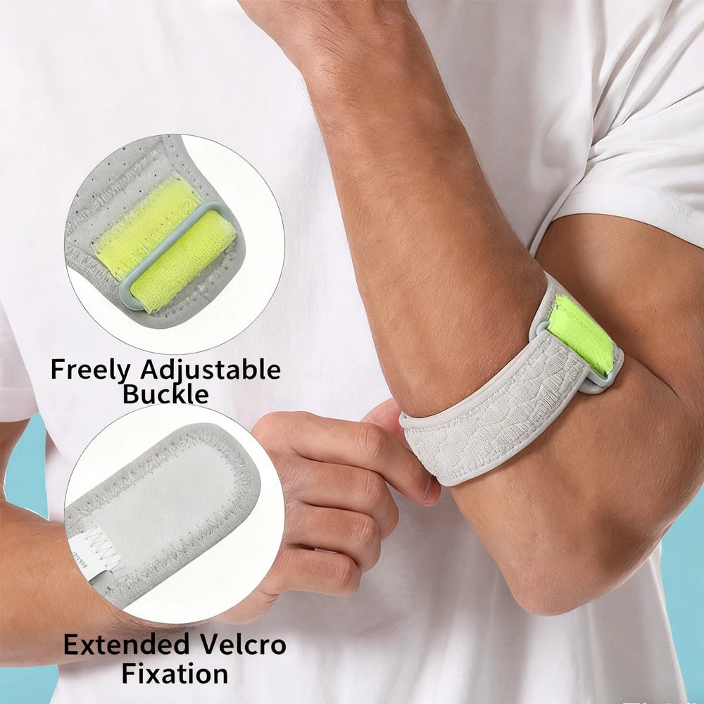Elbow Support Strap with Shock-Absorbing Pad - Adjustable Fit