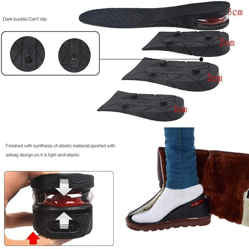 Height Increase Insoles - Invisible Air Cushion Elevator Insert