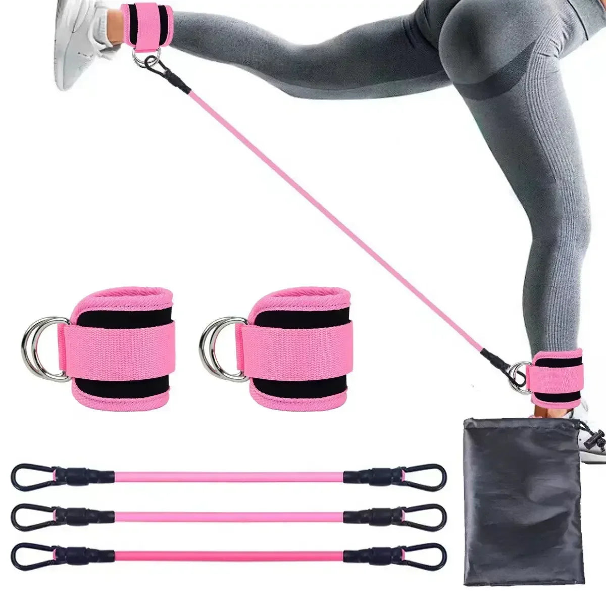 MarkhorAthletics™ Ankle Straps Fitness Yoga Elastic Fitness Bands For Men and Woman