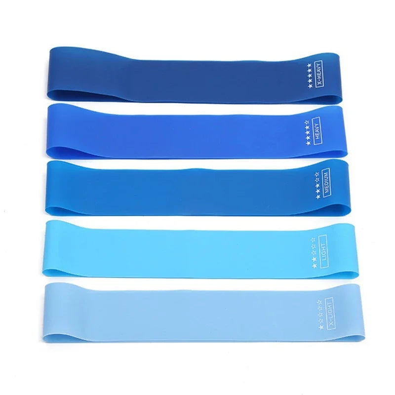 TPE Rubber Resistance Loop Bands - 5-Piece Set with Bag