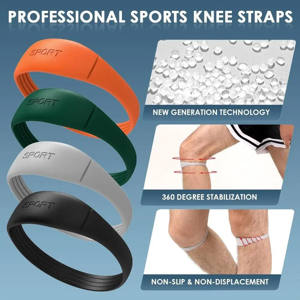 Silicone Patella Tendon Strap - Adjustable Support Band