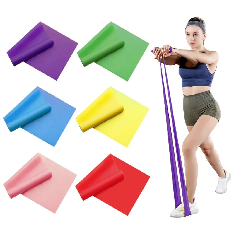 Long Pilates Resistance Band - Stretch Band for Physical Therapy & Yoga