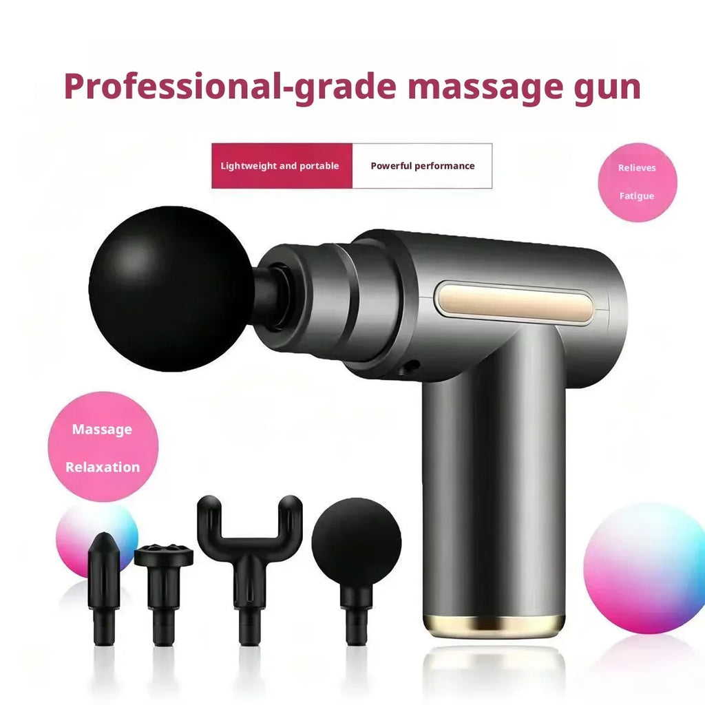 Percussion Massage Gun with 4 Interchangeable Heads