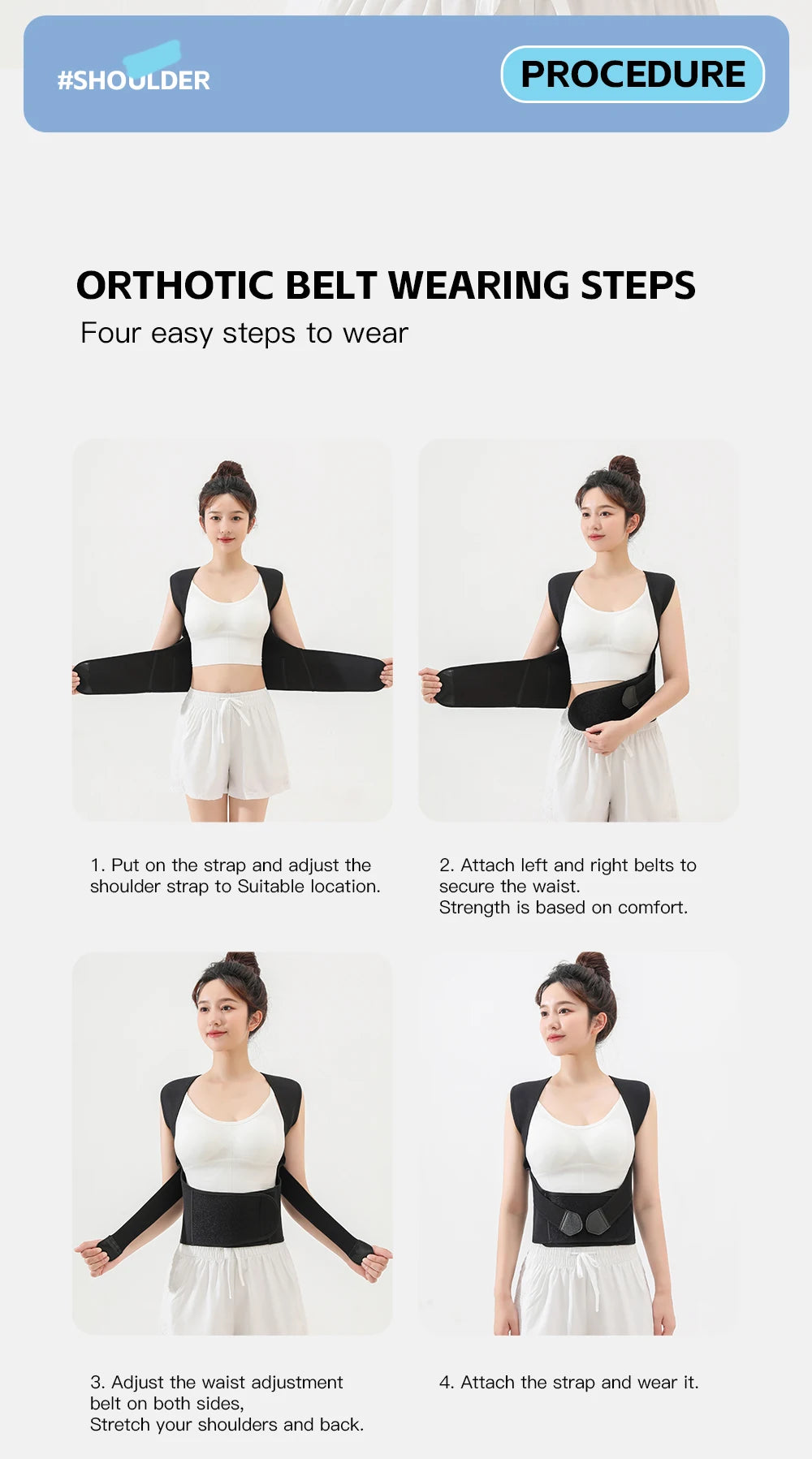 Anti-Hunchback Back Brace - Spinal Posture Support Strap