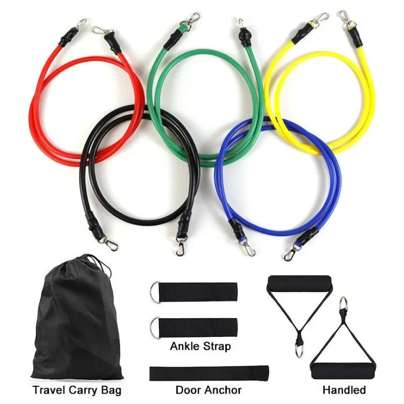 11-Piece Resistance Band Set – Full Body Portable Home Gym