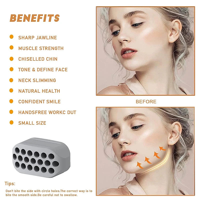 Silicone Jaw Exerciser – Reusable Jaw & Facial Muscle Trainer