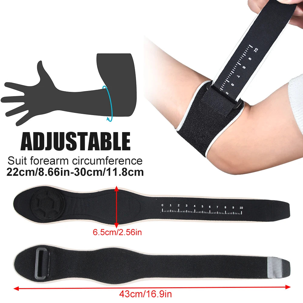 Elbow Support Strap with Gel Pad - Adjustable Fit
