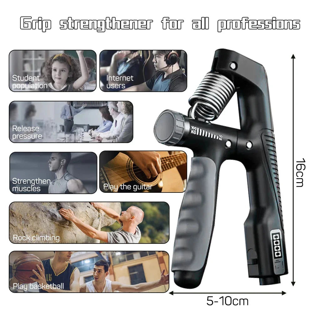 Adjustable Grip Strength Trainer – 10-100kg Pro Forearm Trainer