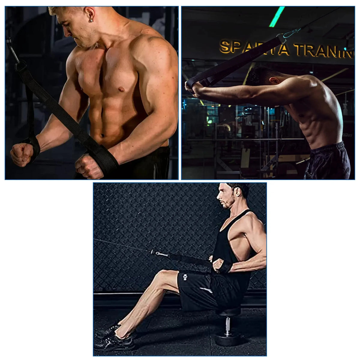 Tricep Rope Cable Attachment – Bicep & Tricep Pulldown Strap