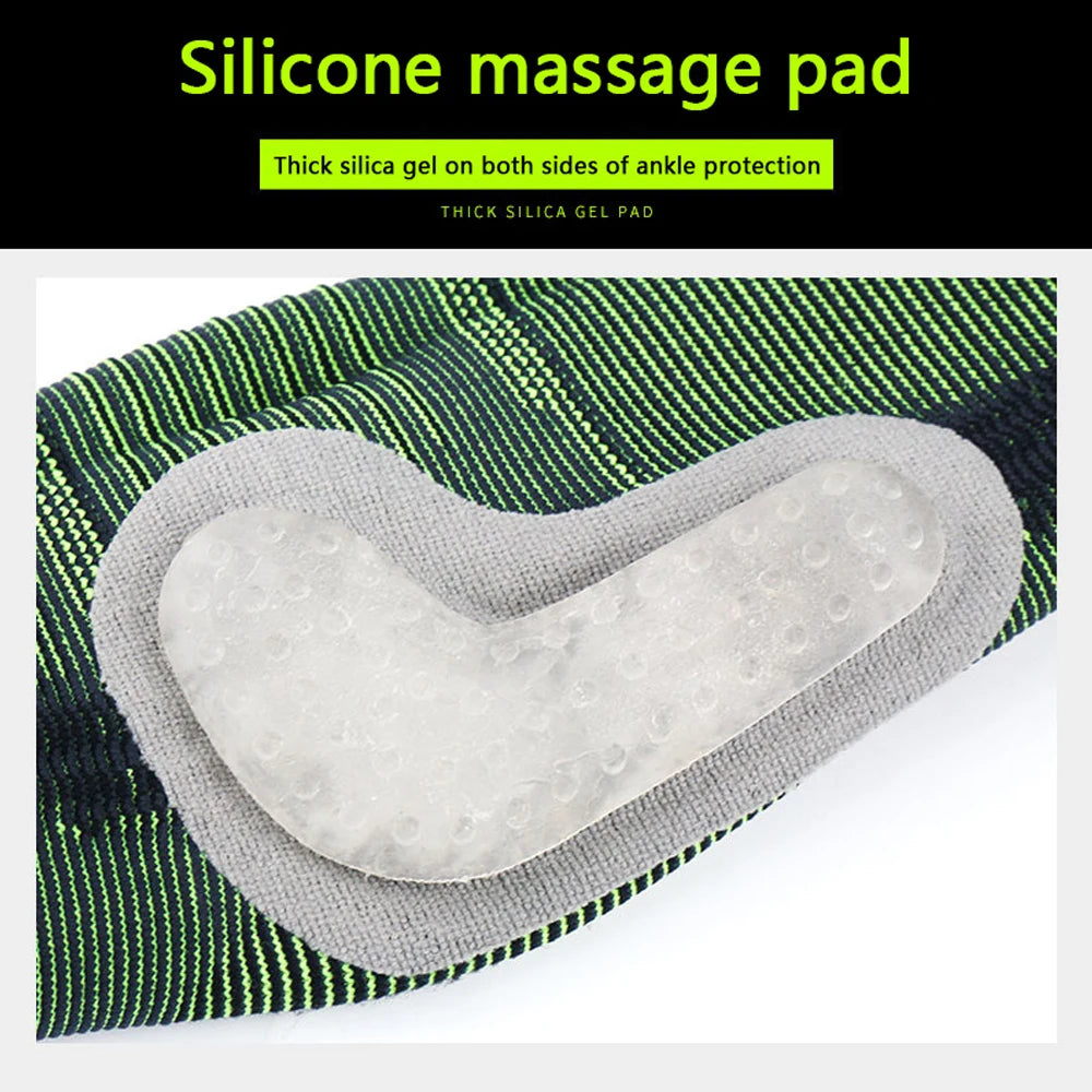 Toeless Ankle Sleeve with Silicone Gel Cushion - Anti-Slip Grip