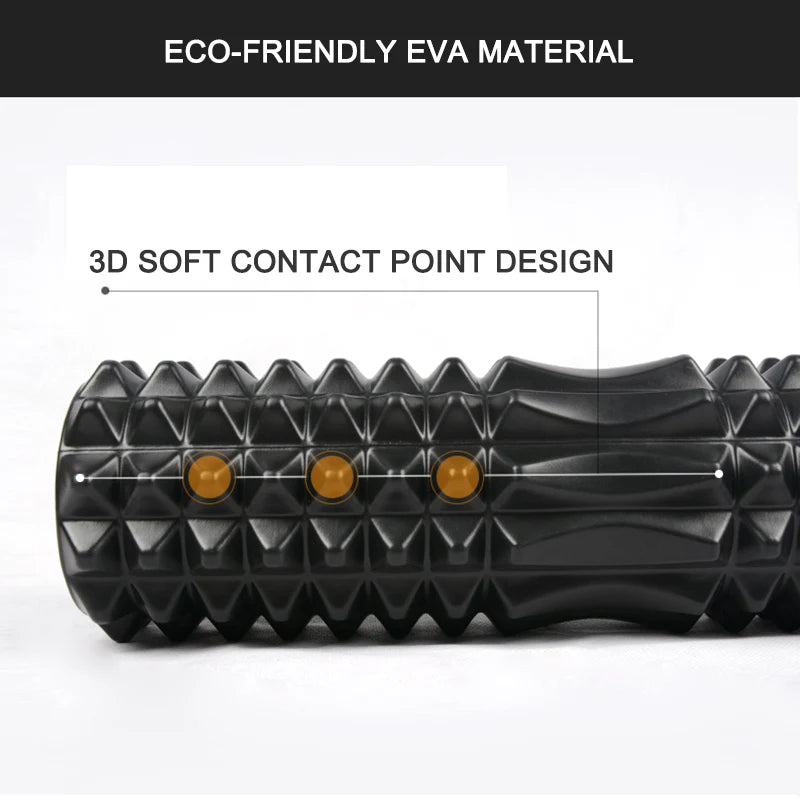 Ridged Column Foam Roller - Pilates & Yoga Muscle Massager