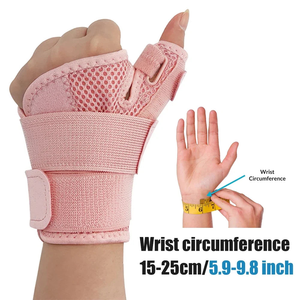Thumb Spica Wrist Splint - Rigid Support Brace, Adjustable Fit