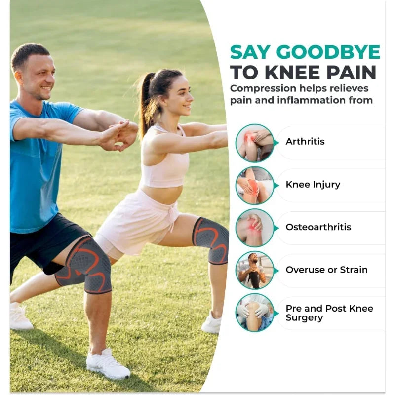 Open Patella Knee Compression Sleeve - Adjustable Weightlifting Support