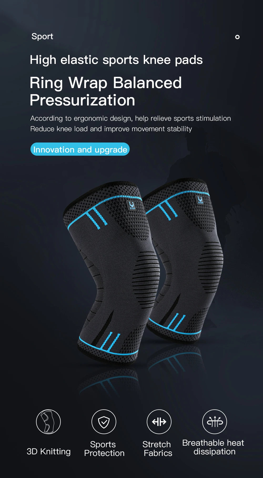 Compression Knee Sleeve – Spring Support Brace