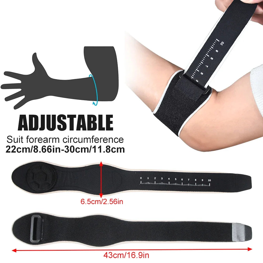 Elbow Support Strap with Gel Pad - Adjustable Fit