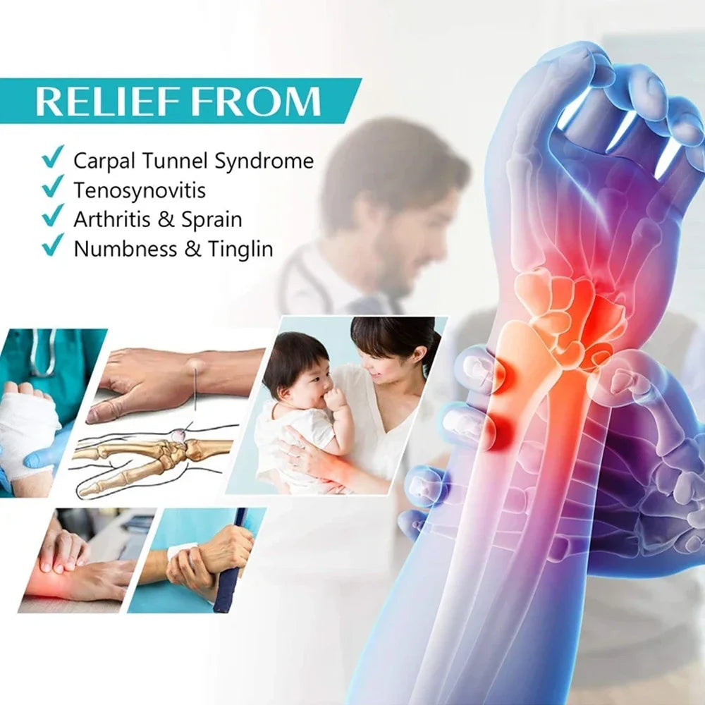 Thumb Spica Wrist Splint - Rigid Support Brace, Adjustable Fit