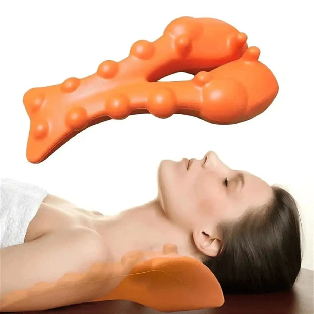 Cervical Traction Neck Stretcher - Trigger Point Massage Pillow