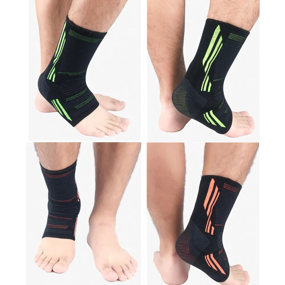Toeless Ankle Sleeve with Silicone Gel Cushion - Anti-Slip Grip