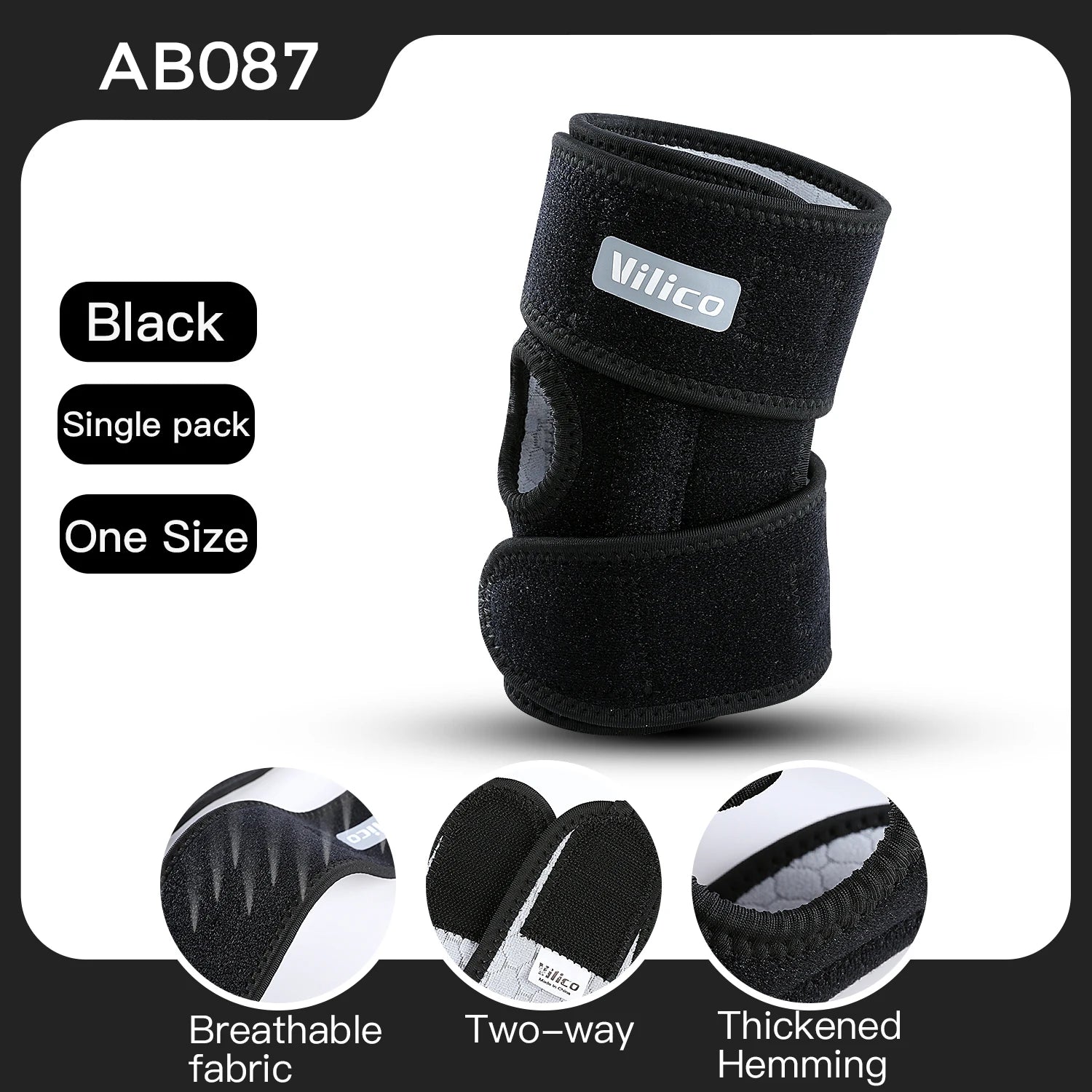 MarkhorAthletics™ 1 Piece Adjustable Elbow Support Brace