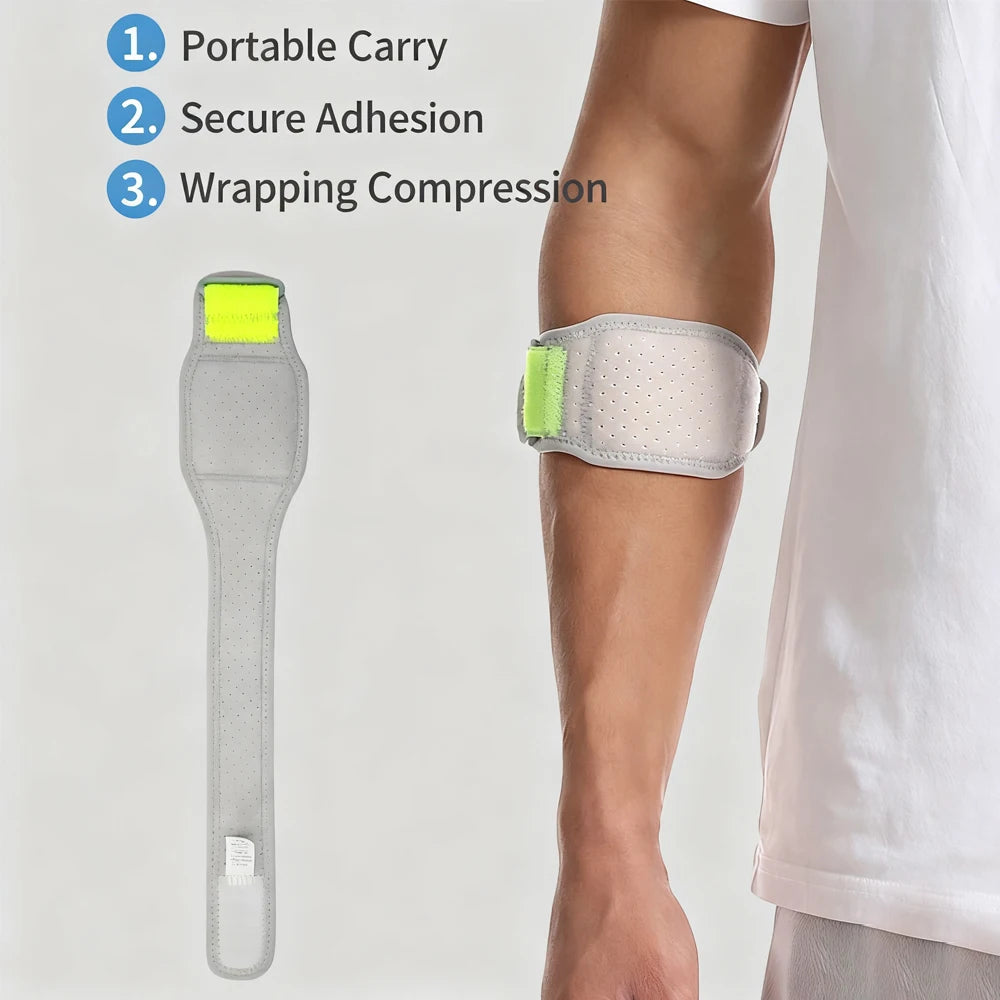 Elbow Support Strap with Shock-Absorbing Pad - Adjustable Fit
