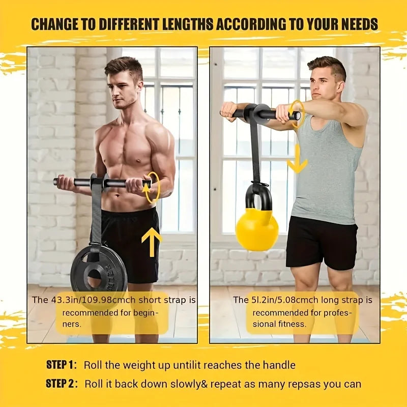 Iron Wrist & Forearm Strengthener Bar – Rotational Grip Trainer